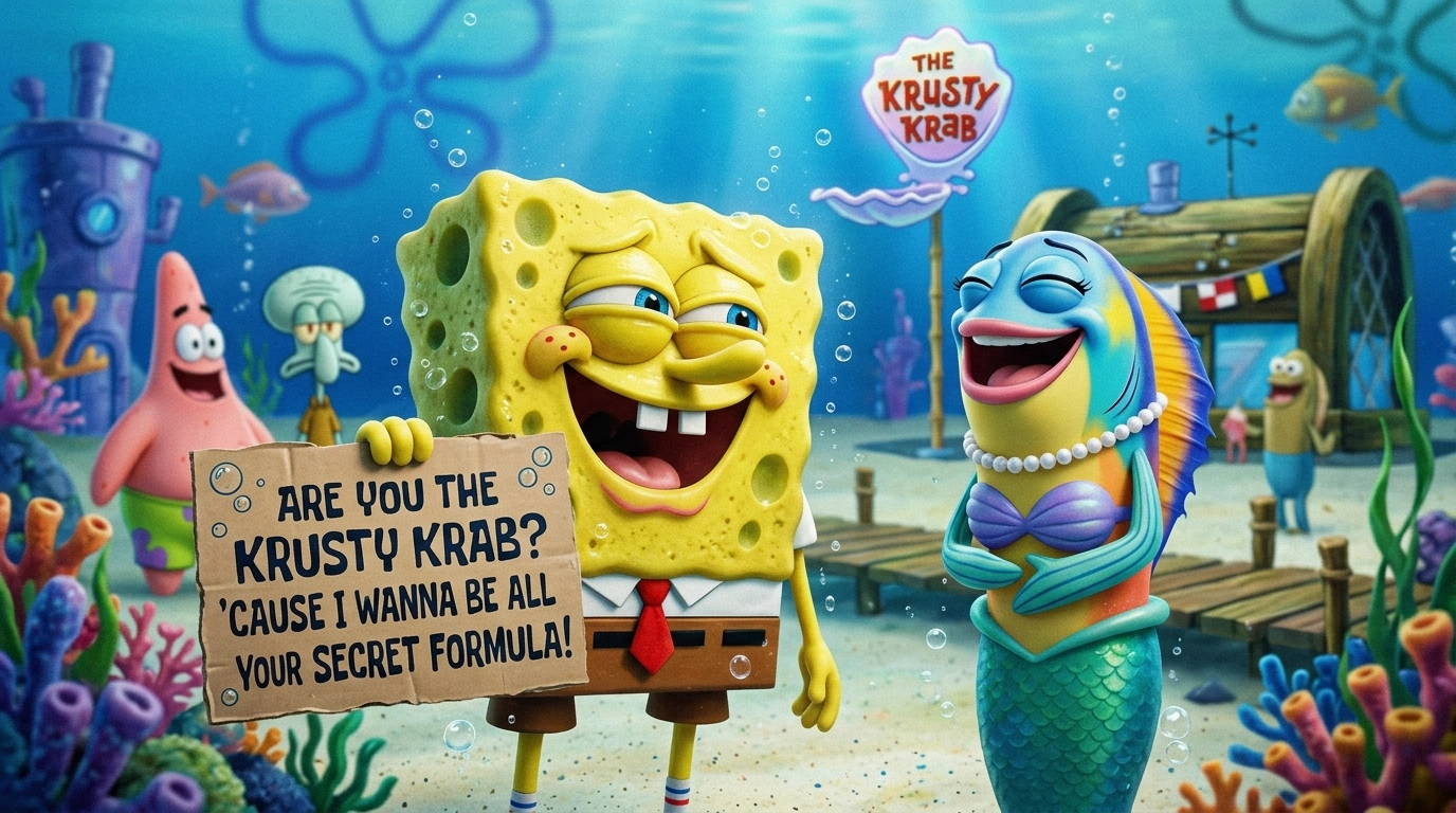 Funny SpongeBob Pick Up Lines