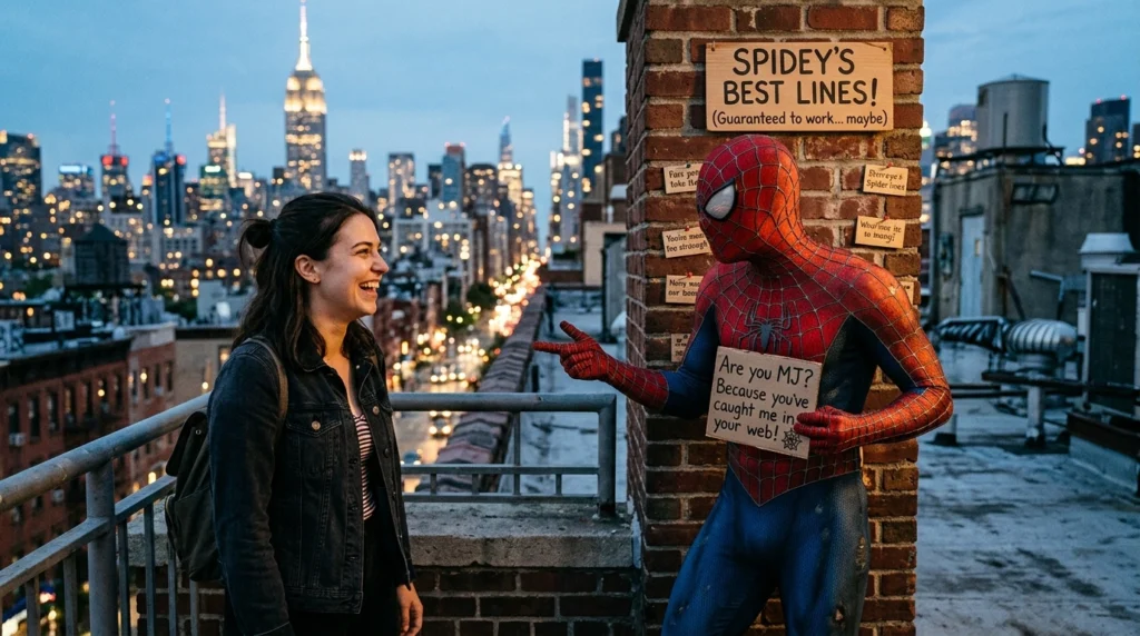 spiderman pickup lines