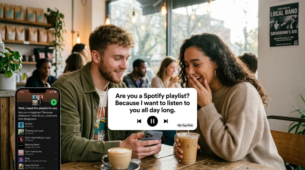 spotify pickup line
